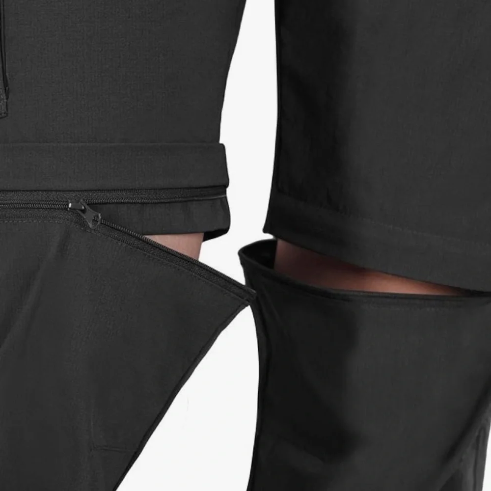 NONWE mens‎ hiking convertible light weight quick dry black pants Sz-30x32.  O14